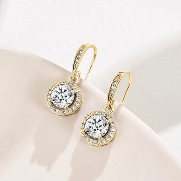 Mestige Liberty Earrings w/ Swarovski® Crystals - Gold Plated - Picture 1 of 7